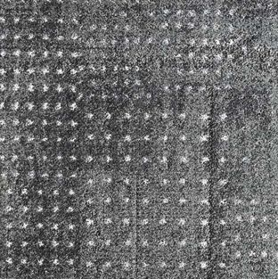 Carpet tile swatch of FLOR On The Dot shown in Granite/Silver
