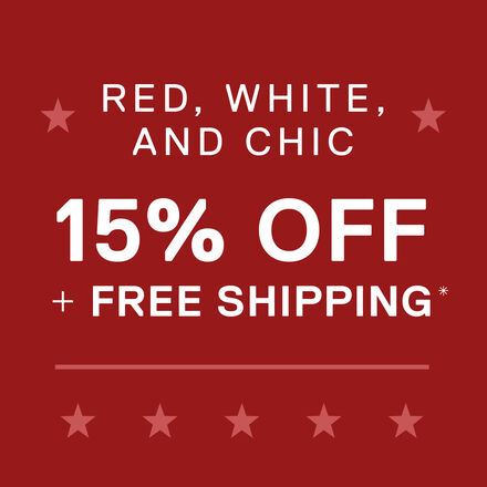 Red, White, and Chic | 15% Off + Free Shipping*