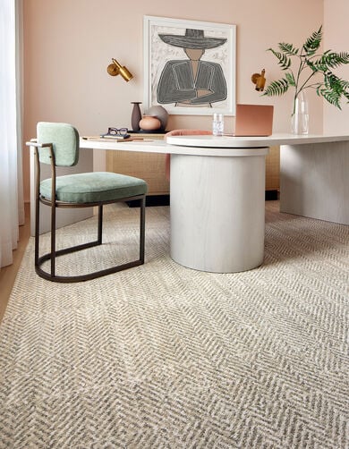 Home office with Open Invitation shown in Tundra/Dune