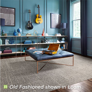 Living room with Old Fashioned shown in Loam