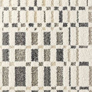 FLOR On The Square carpet tile shown in Eggnog