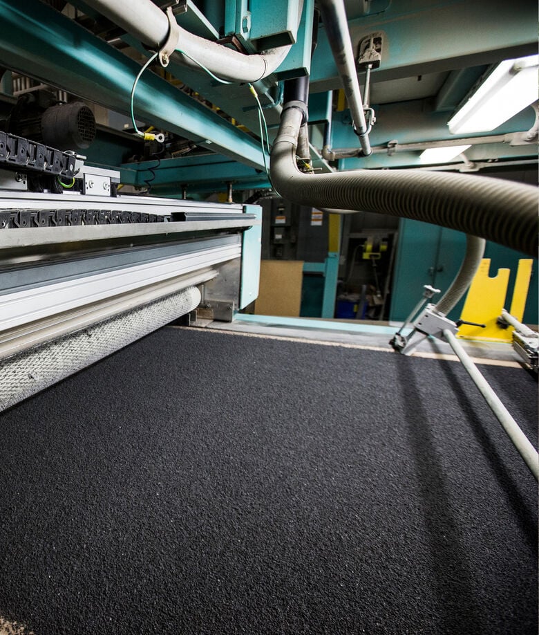 Factory Area Rugs Eco-Friendly Responsible Rugs Made from Carpet Tiles