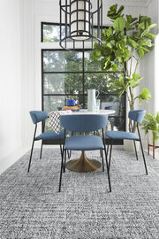 FLOR Tailored Touch dining room rug shown in Linen