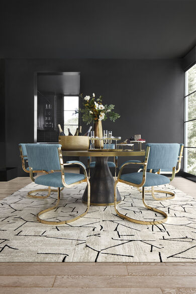 FLOR Terrain area rug shown in Bone