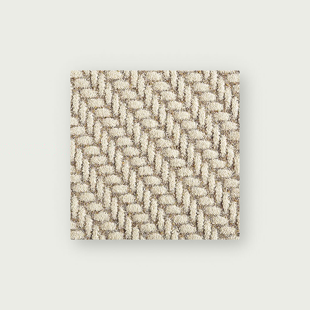 FLOR Roadside Attraction carpet tile shown in Haze
