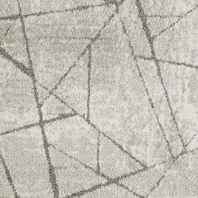 FLOR Chasing Pavement carpet tile shown in Chalk/Silver
