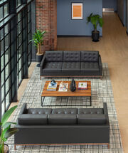 FLOR area rug Savile Row shown in Titanium
