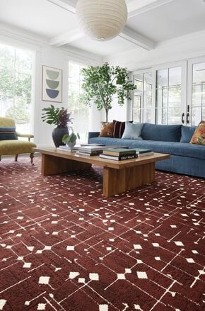 Hollin Hills in Spice shown in a living room