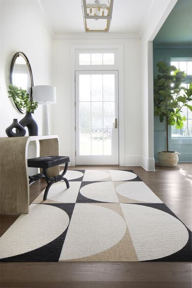 FLOR Lunaire home entryway rug.