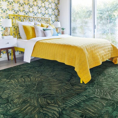 FLOR Palm Reader area rug in Kale 