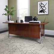 FLOR Chasing Pavement office space rug shown in Chalk/Silver