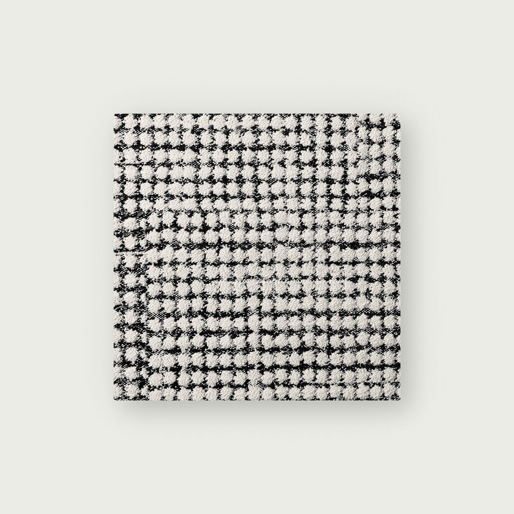 FLOR Penny for Your Thoughts carpet tile shown in Black