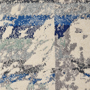 Carpet Tile swatch of New FLOR You're So Vein shown in Cobalt/Silver