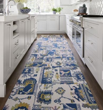 Kitchen setting with To A Tea shown in Ocean
