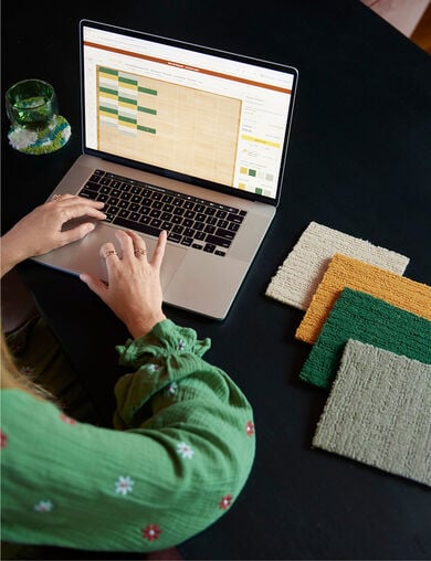 Dani Dazey using FLOR's Design Studio