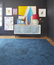 FLOR Down To Earth area rug shown in Caribbean