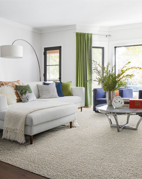 In the Deep - Bone: Solid Color Area Rugs & Carpet Tiles by FLOR