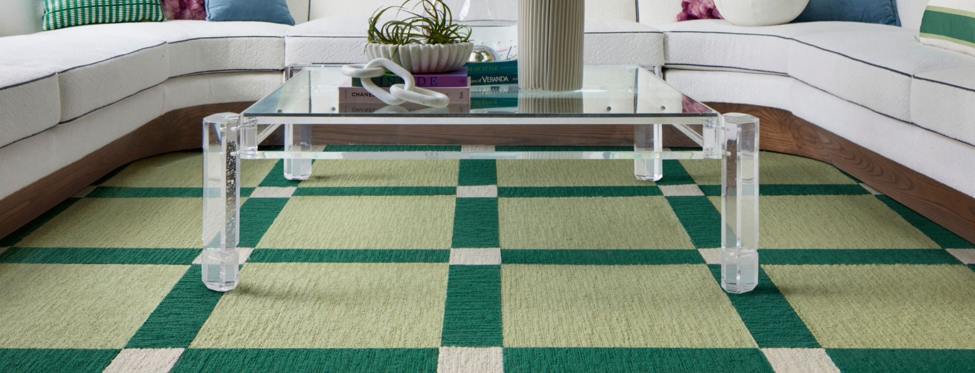 Made You Look - Ocean: Solid Color Area Rugs & Carpet Tiles by FLOR