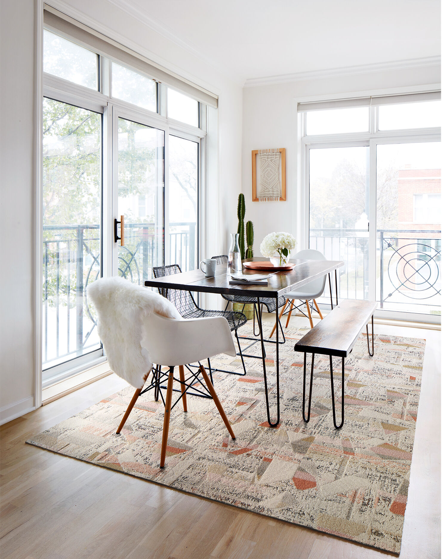 High Hopes - Blush: Patterned Area Rugs & Carpet Tiles by FLOR