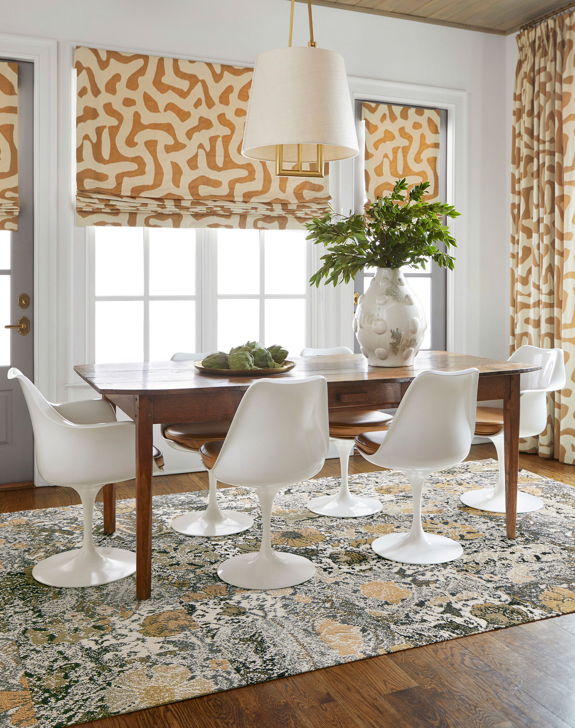 Among the Wildflowers - Palm: Patterned Area Rugs & Carpet Tiles