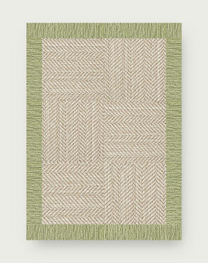 Suit Yourself Quarter Border - Linen / Mint - 4x6