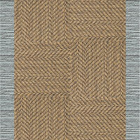 Suit Yourself Quarter Border - Raffia / Flannel Blue - 4x6