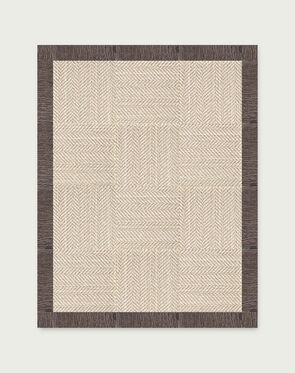 Suit Yourself Quarter Border - Linen / Mink - 6x7