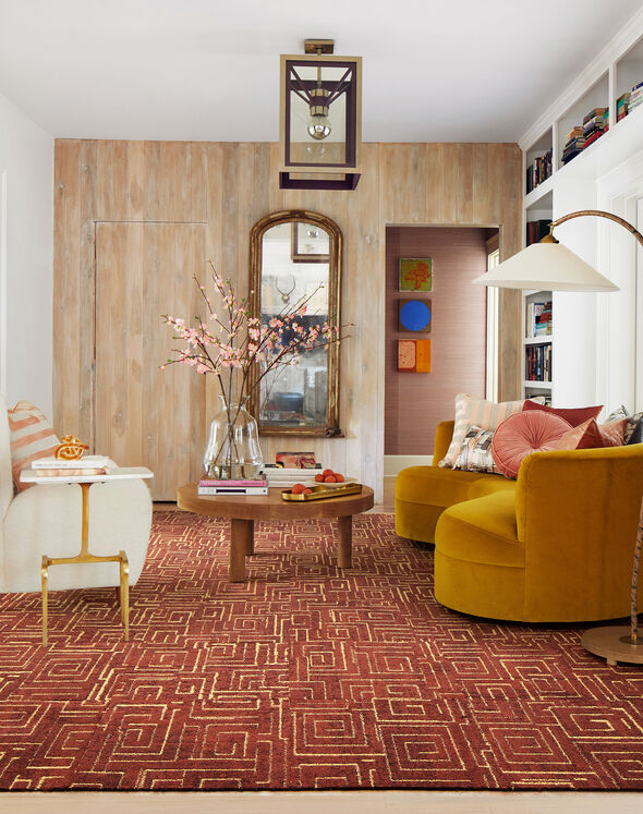 Gatsby - Spice / Gold: Patterned Area Rugs & Carpet Tiles by FLOR