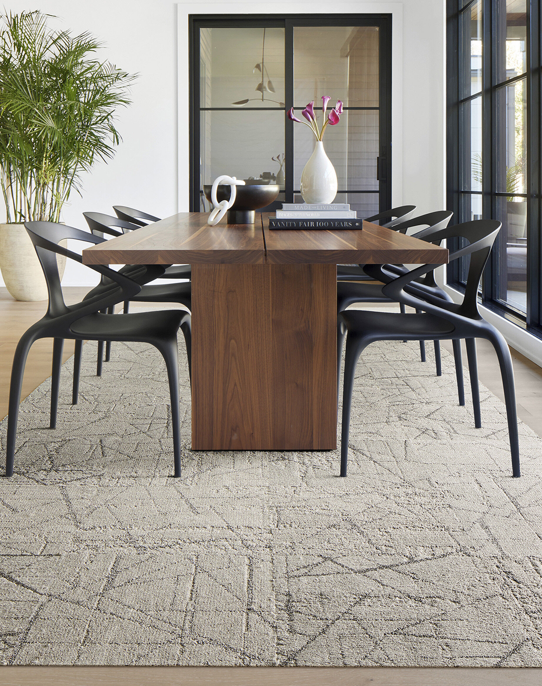 Chasing Pavement - Chalk / Silver: Patterned Area Rugs & Carpet