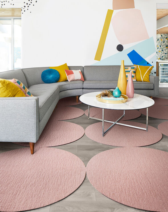 Made You Look - Blush: Solid Color Area Rugs & Carpet Tiles by FLOR