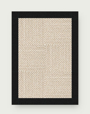Suit Yourself Quarter Border - Linen / Black - 4x6