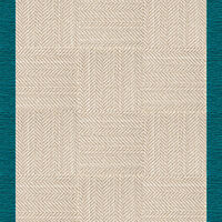 Suit Yourself Quarter Border - Linen / Turquoise - 6x7