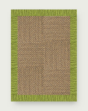 Suit Yourself Quarter Border - Raffia / Kiwi - 4x6