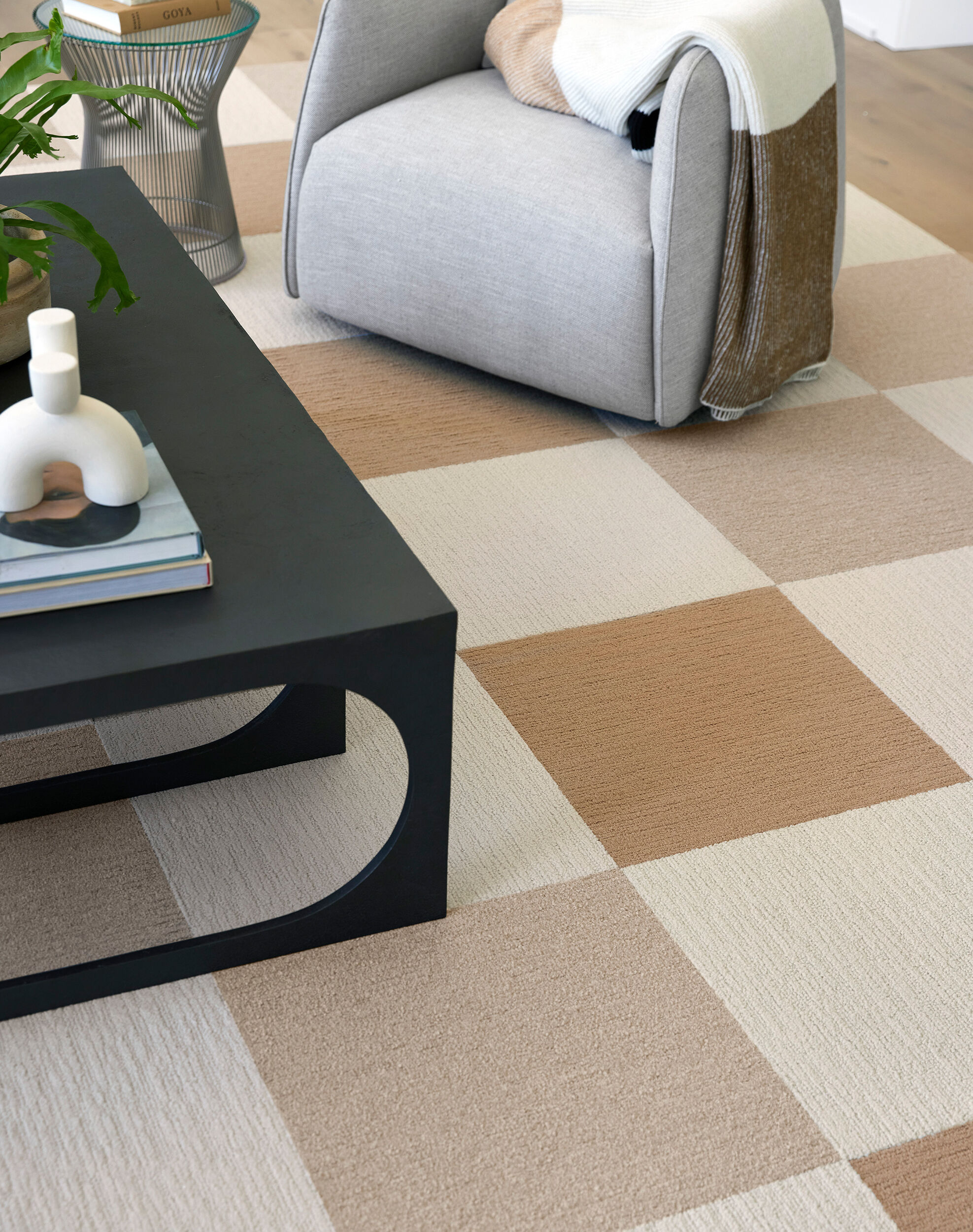 Two Step - Bone - 10x12: FLOR Signature Area Rugs by FLOR