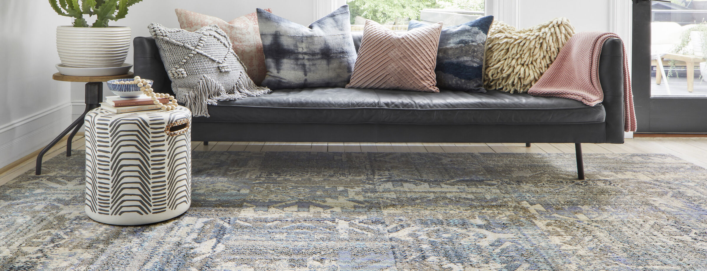 Highland Hills - Flannel Blue: Patterned Area Rugs & Carpet Tiles by FLOR