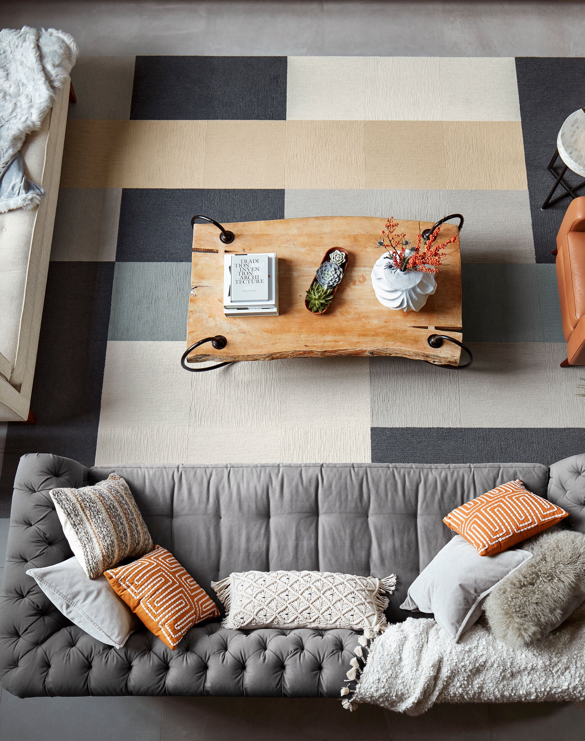 Made You Look - Flannel Blue: Solid Color Area Rugs & Carpet Tiles