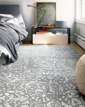 Floweret - Fog: All Area Rugs & Carpet Tiles by FLOR