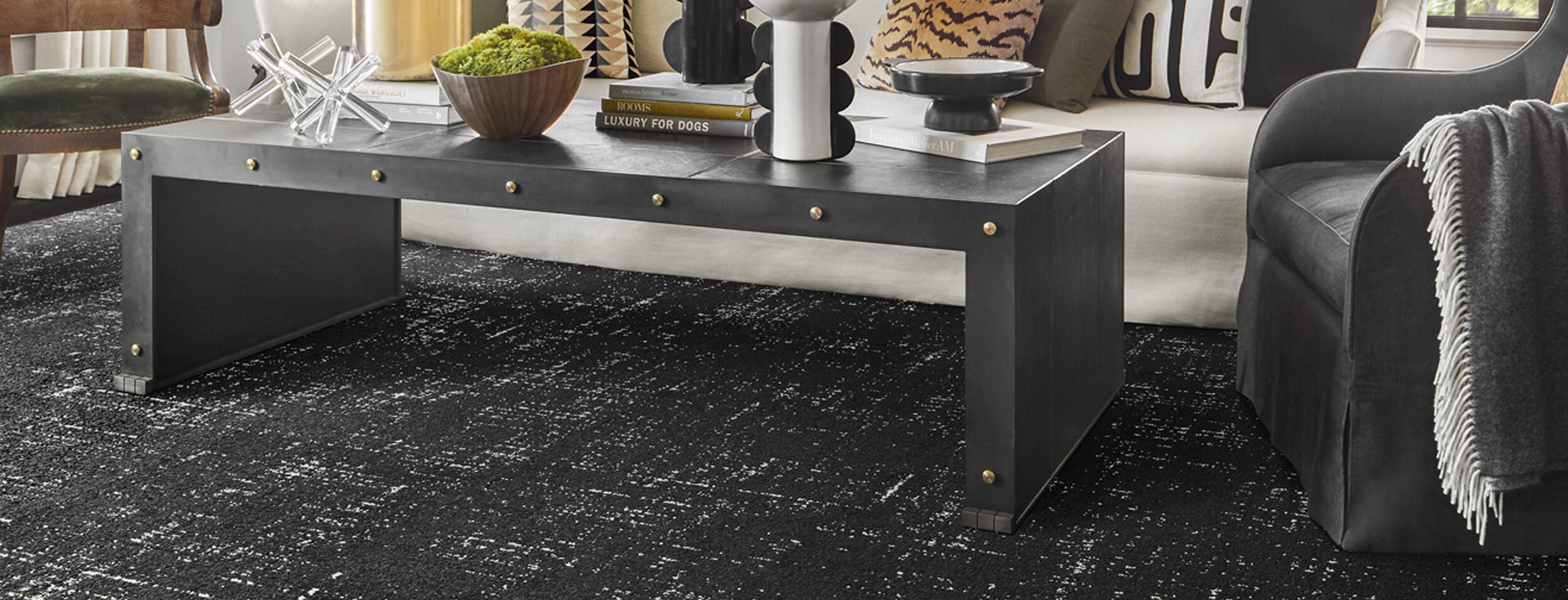 Tuxedo Pocket - Pearl: Patterned Area Rugs & Carpet Tiles by FLOR