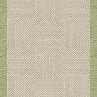 Suit Yourself Quarter Border - Linen / Mint - 6x7