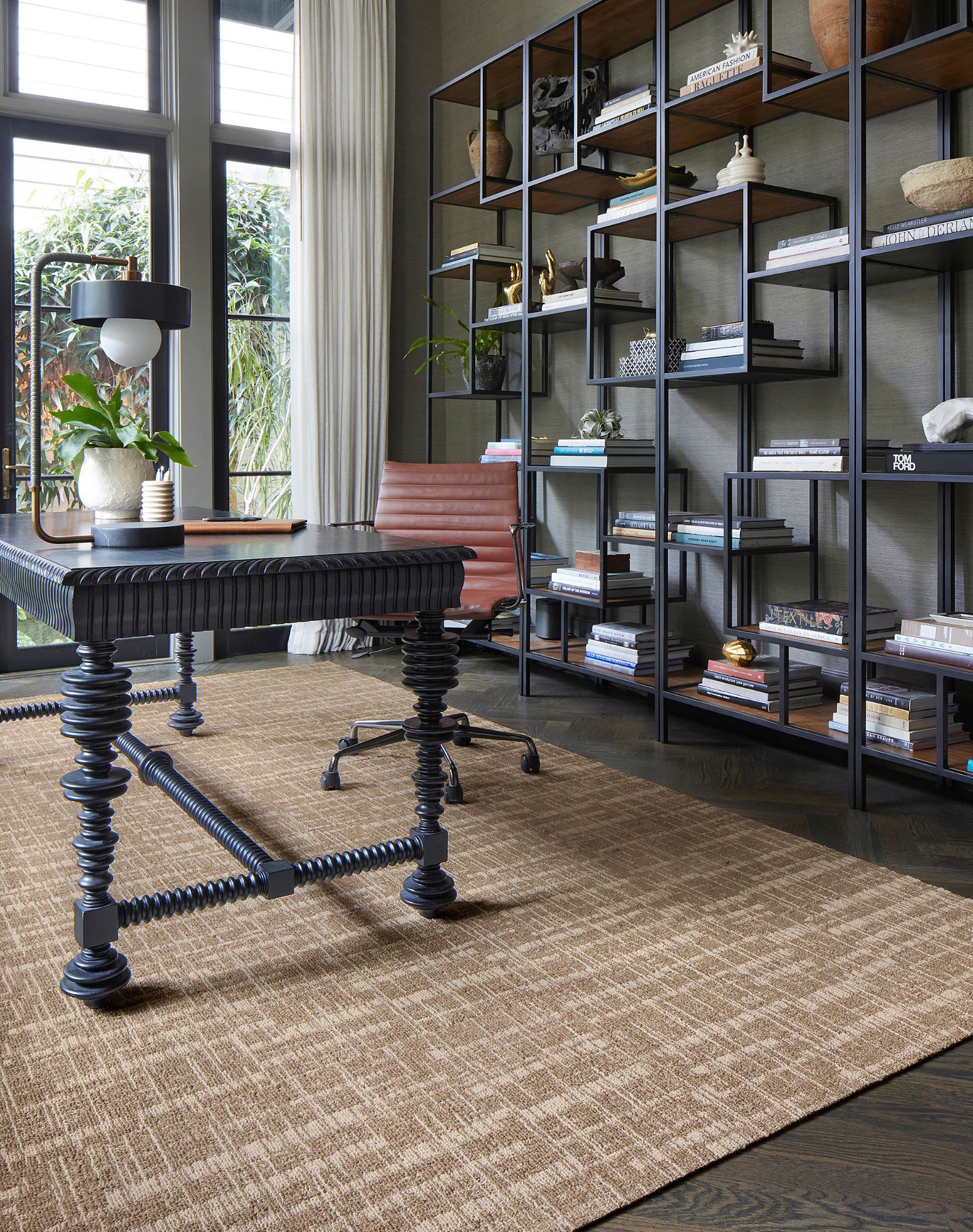 Crossed Signals - Fawn / Tundra: All Area Rugs & Carpet Tiles by FLOR