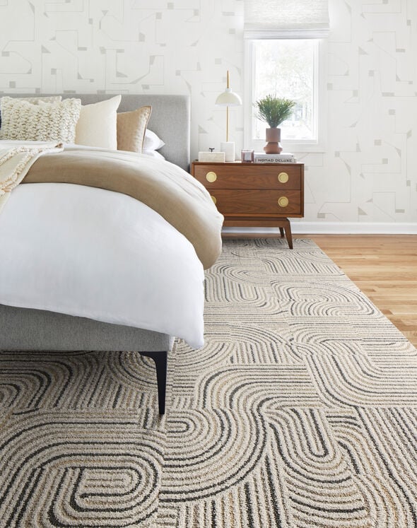 Leaps And Bounds Eggnog Patterned Area Rugs & Carpet Tiles by FLOR