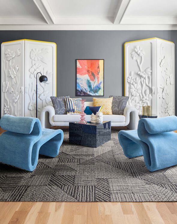 Hard Lines - Iron: Patterned Area Rugs & Carpet Tiles by FLOR