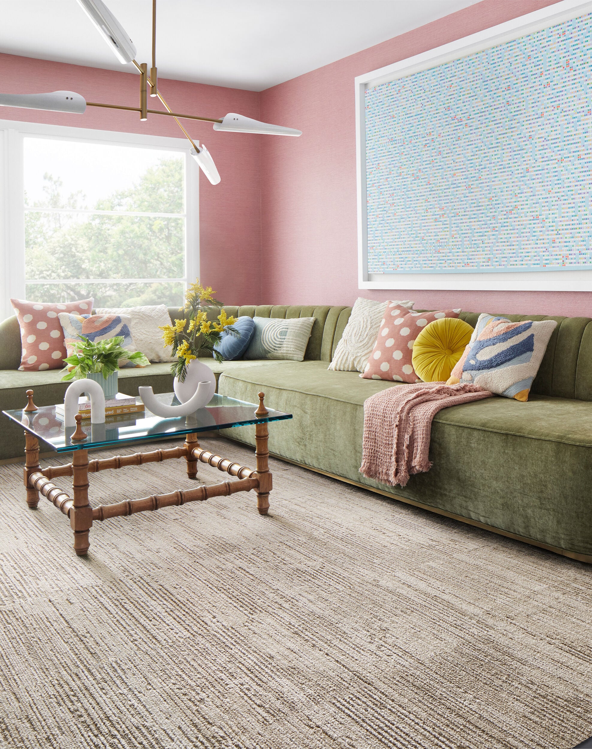 Fully Barked - Tundra: Striped Area Rugs & Carpet Tiles by FLOR