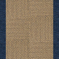 Suit Yourself Quarter Border - Raffia / Indigo - 4x6