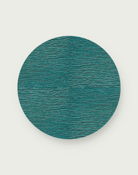 Made You Look Round Rug Teal 3.25 Diameter FLOR Signature Area