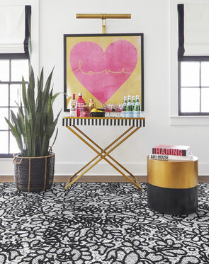 Floweret Black All Area Rugs Carpet Tiles By Flor