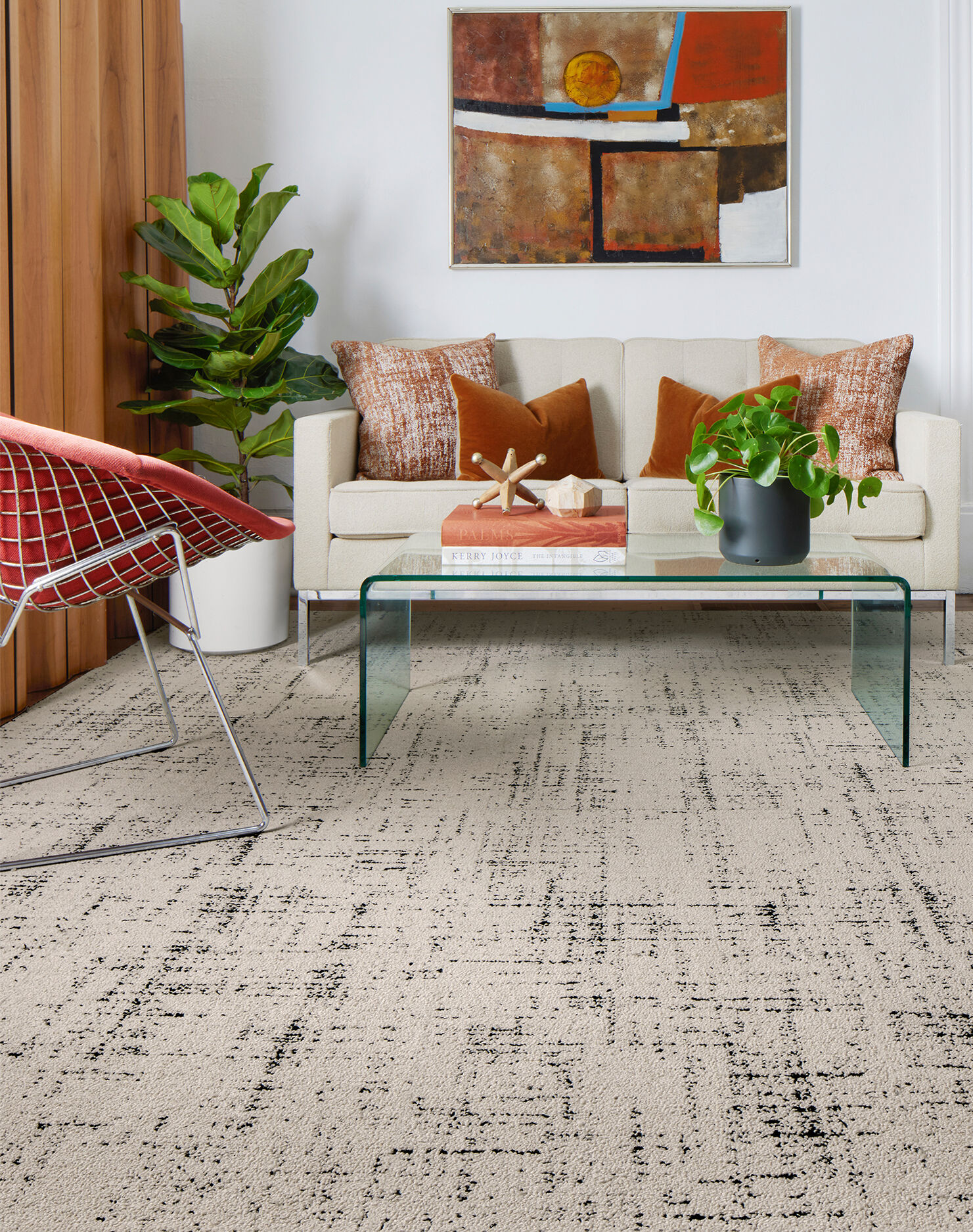 Tuxedo Pocket - Pearl: Patterned Area Rugs & Carpet Tiles by FLOR