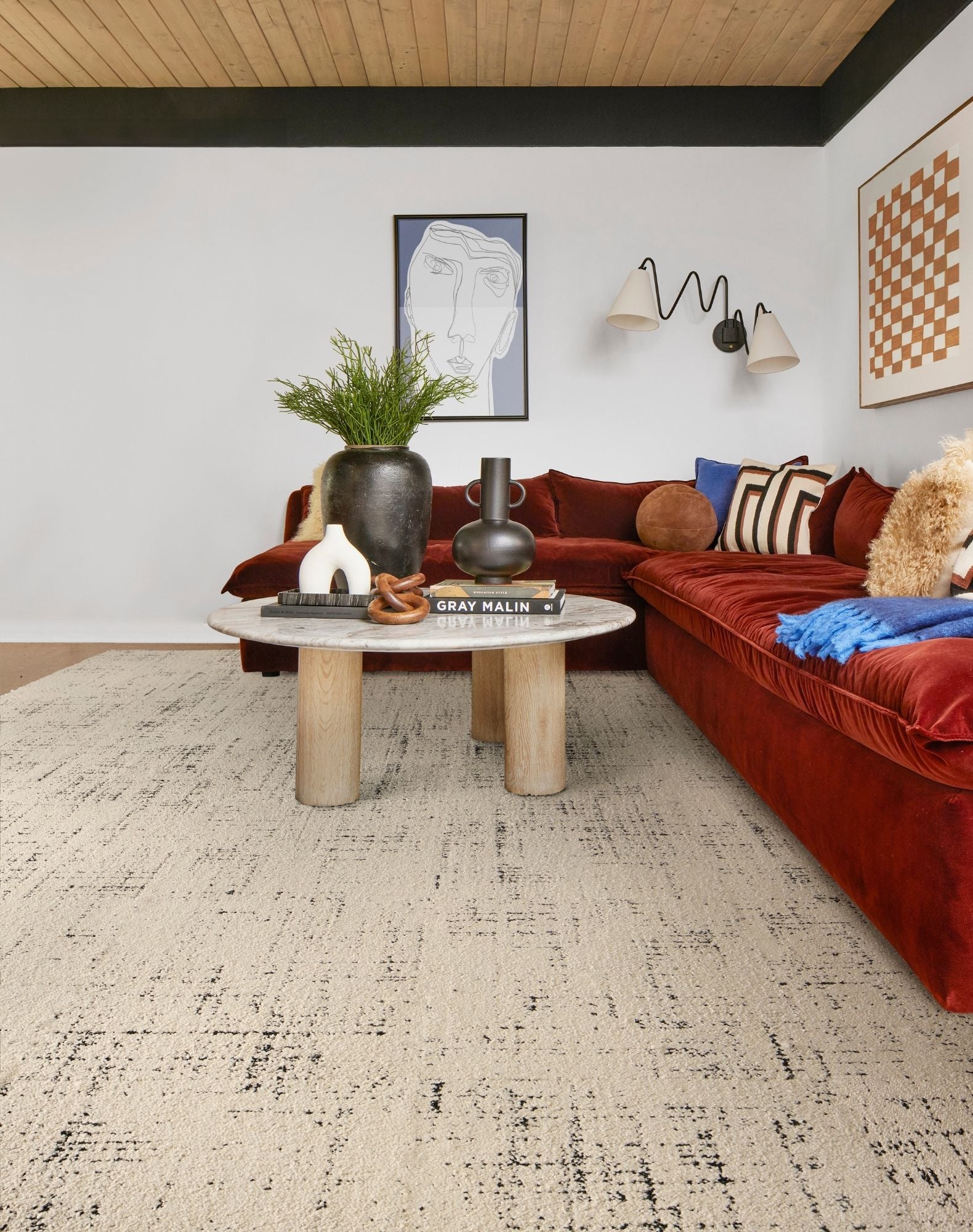 Tuxedo Pocket - Pearl: Patterned Area Rugs & Carpet Tiles by FLOR