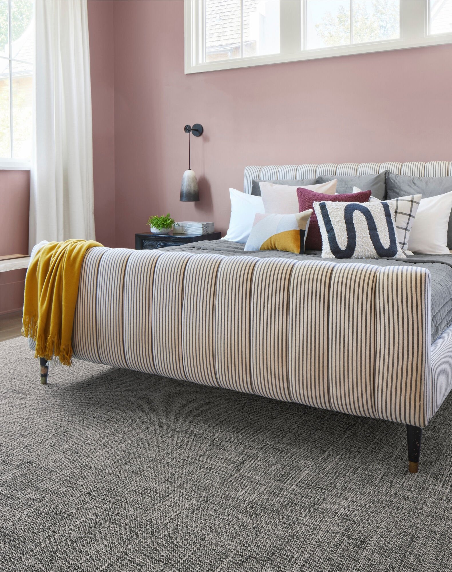 London Twill - Flint / Pearl: Patterned Area Rugs & Carpet