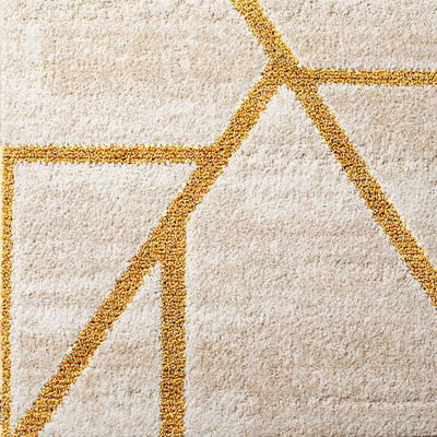 Heavy Metal - Pearl / Gold: Patterned Area Rugs & Carpet Tiles by FLOR